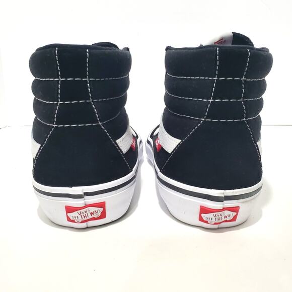 Vans Unisex Classic Sk8-Hi, High Top Sneakers, Black/White Men's 9.5 Authentic - Picture 5 of 15